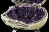 Amazing Amethyst Geode Display On Stand - Gorgeous #50982-2